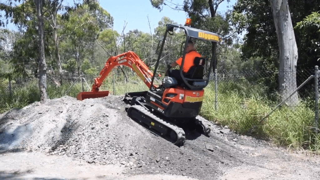 Operating a Mini Excavator on a Slope